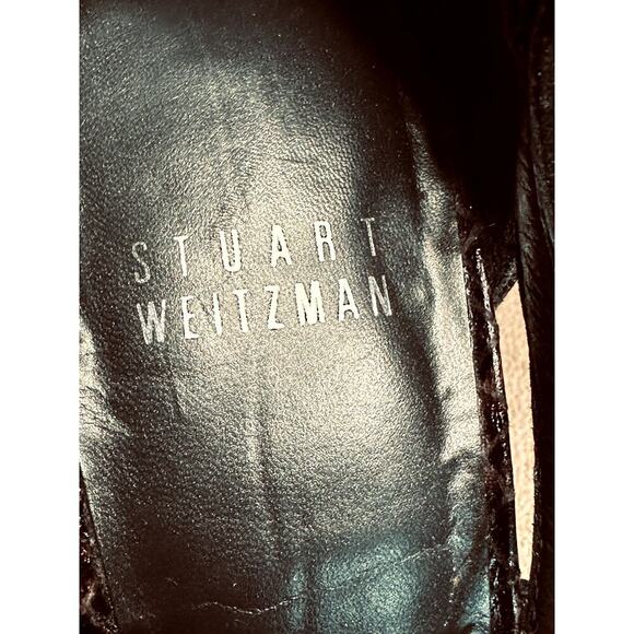 Stuart Weitzman Heritage Azur Reptile Leather Platform Pumps Heels Size 8.5 - Picture 10 of 11